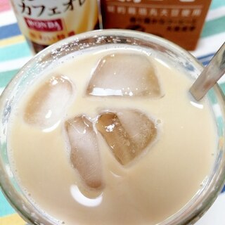 アイス☆豆乳麦芽カフェオレ♪